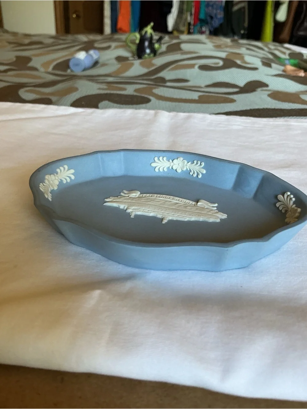 Wedgwood Blue Jasperware World Cruise 1988 Decorative Dish